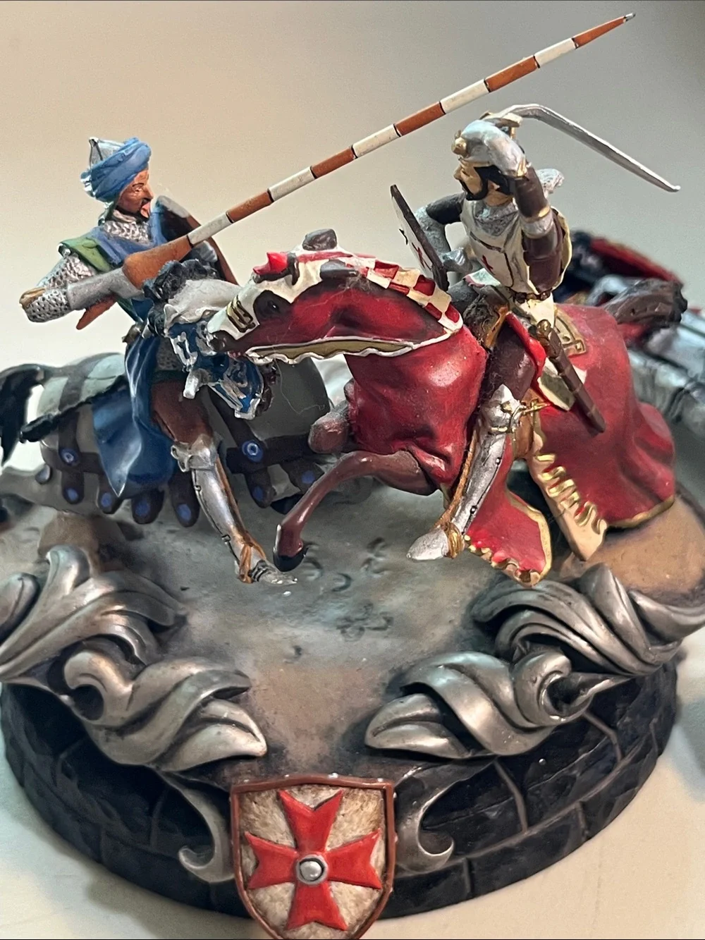 Warriors of the Crusades Set - Blue, Red & Silver Decorative Accents